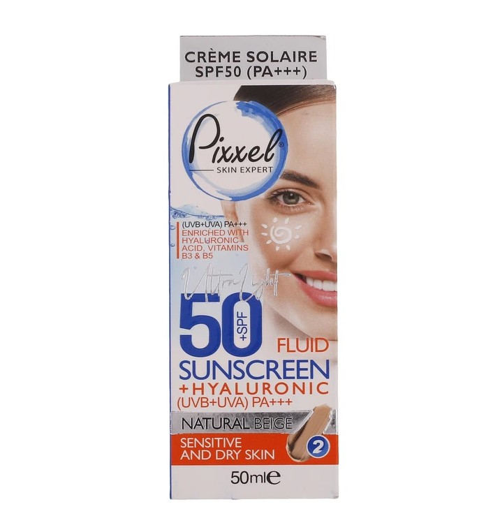 کرم ضدآفتاب پوست خشک تانرمال و حساس(SENSITIVE& DRY SKIN)SPF50رنگ بژ طبیعی (Natural BEIGE) پیکسل