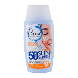 کرم ضد آفتاب پوست خشک و حساس (SENSITIVE&DRY SKIN) SPF50 بدون رنگ پیکسل